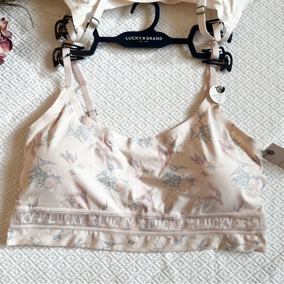 NWT Lucky Brand 2-Pack Logo Seamless Wire-free Bralettes Size XL - Picture 6 of 13